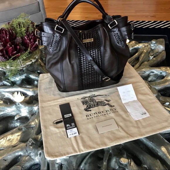 BURBERRY Oversized Large Bethan Tote Receipt & Tag - Picture 1 of 8